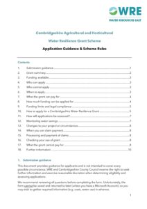 Application Guidance V3 – Agri water grant